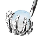Claw Belly Button Ring 14G Surgical Steel Zircon Navel Piercing Body Jewelry