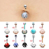 Claw Belly Button Ring 14G Surgical Steel Zircon Navel Piercing Body Jewelry