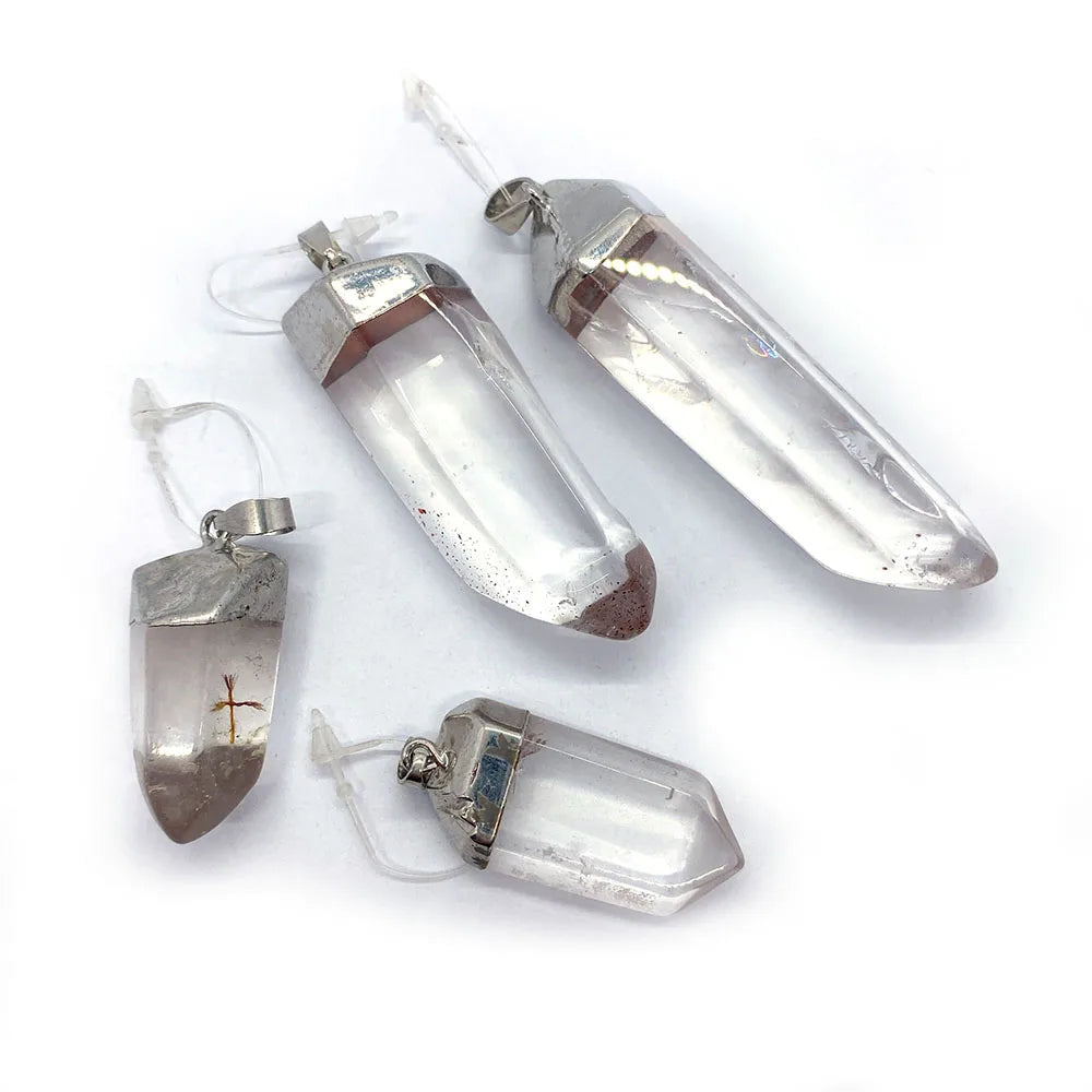 Clear Crystal Sword Pendants Natural Stone DIY Necklace Making 10x30-20x80mm