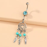 Colorful Crystal Dream Catcher Belly Button Ring Navel Piercing Body Jewelry
