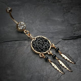 Colorful Crystal Dream Catcher Belly Button Ring Navel Piercing Body Jewelry