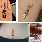 Colorful Crystal Dream Catcher Belly Button Ring Navel Piercing Body Jewelry