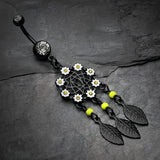 Colorful Crystal Dream Catcher Belly Button Ring Navel Piercing Body Jewelry