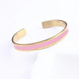 Colorful Enamel Stainless Steel Bangles Bracelets for Women