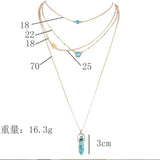 Column Stone Pendant Crystal Pendant Necklace for Women