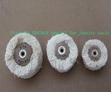Cotton Brush with Wooden Metal Center Buff Wheel for Jewelry