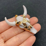Cow Head Acrylic Pendant Necklace Accessory 45x46mm
