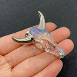 Cow Head Acrylic Pendant Necklace Accessory 45x46mm