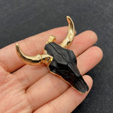 Cow Head Acrylic Pendant Necklace Accessory 45x46mm