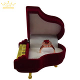 Elegant Piano Ring Box Princess Storage