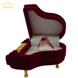 Elegant Piano Ring Box Princess Storage