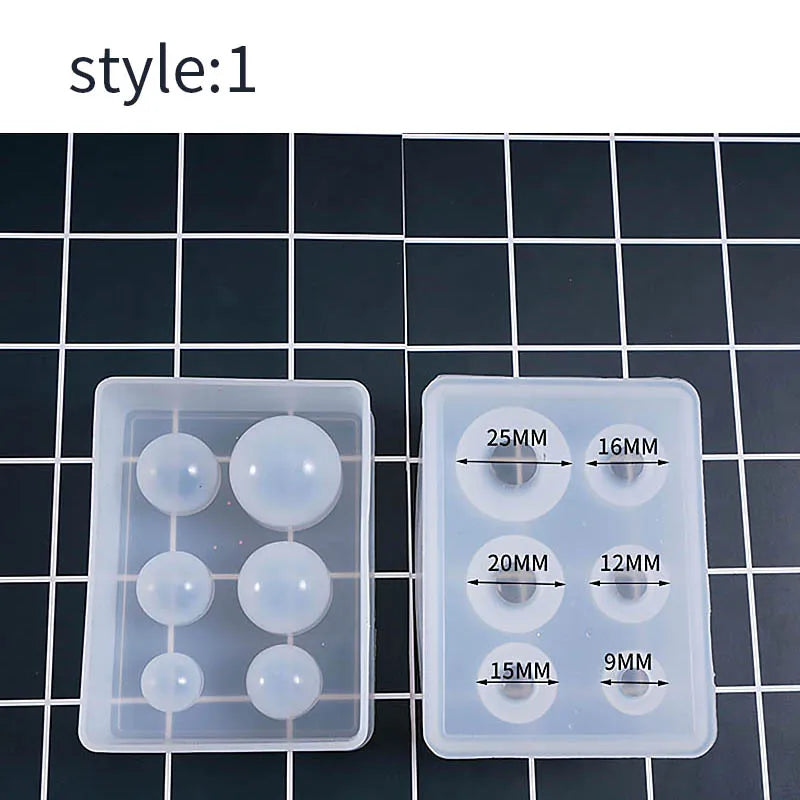 Crystal Ball Silicon Mold Epoxy Resin Beads Necklace Pendant Craft Tool