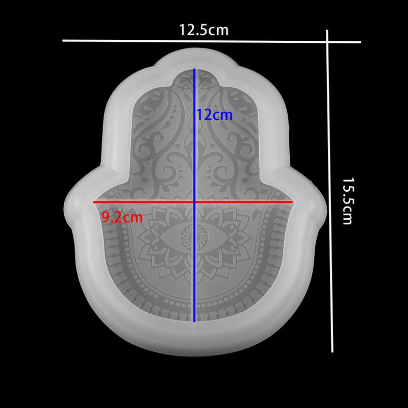 Hand Fatima Palm Dish Silicone Mold for DIY Jewelry Making