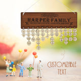 Personalized Family Names Door Wooden Decoration 110x390mm