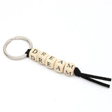 Custom Wood Key Ring Resin Xmas Gift Bagpack Tag