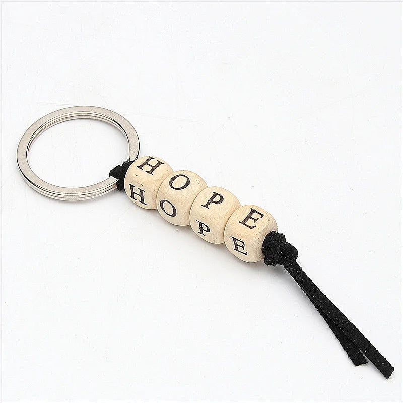 Custom Wood Key Ring Resin Xmas Gift Bagpack Tag