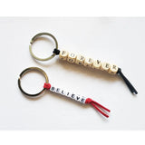 Custom Wood Key Ring Resin Xmas Gift Bagpack Tag