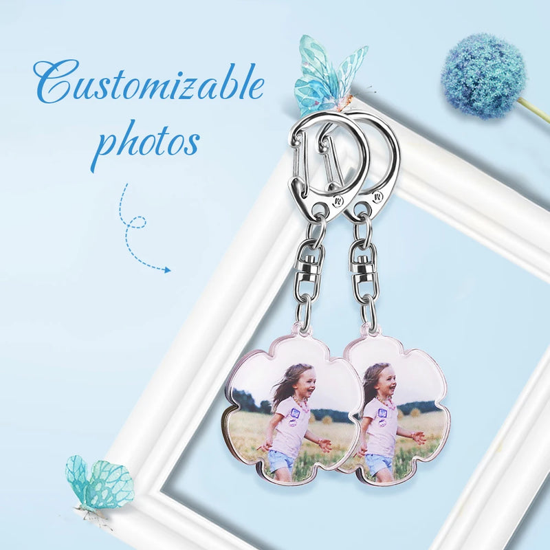 Custom Acrylic Keychain Photo Personalized Key Chain Handbag Tag