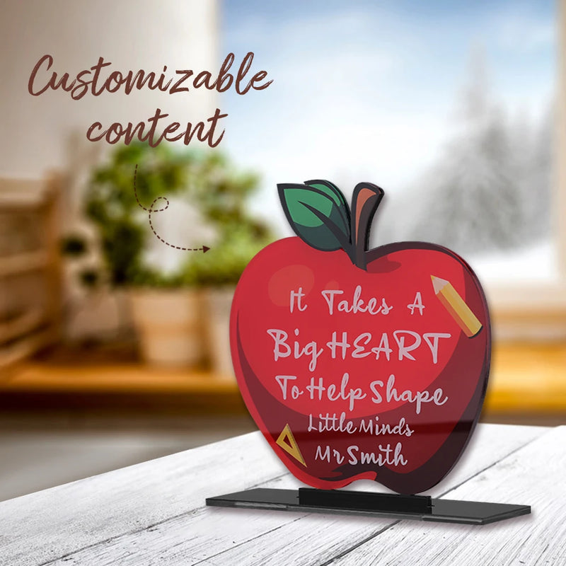Personalized Acrylic Craft for Teachers - Custom Message or Text Gift