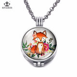 Fox Snap Necklace Aromatherapy Diffuser Pendant Necklace