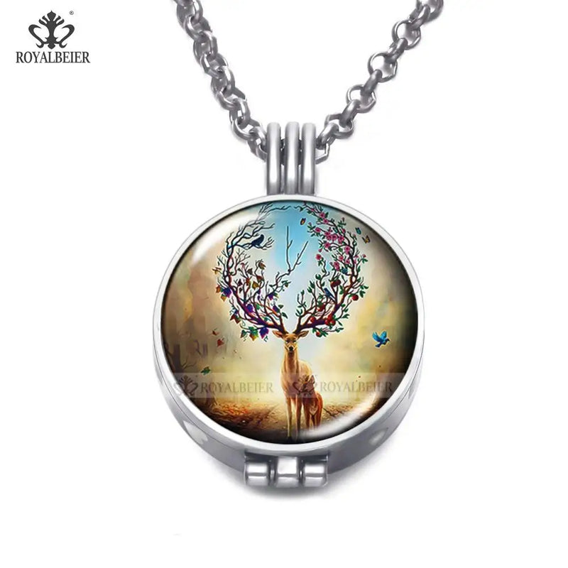 Fox Snap Necklace Aromatherapy Diffuser Pendant Necklace