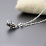 3D Funny Rhinoceros Stainless Steel Necklace Gothic Punk Jewelry