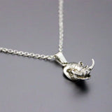 3D Funny Rhinoceros Stainless Steel Necklace Gothic Punk Jewelry