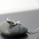 3D Funny Rhinoceros Stainless Steel Necklace Gothic Punk Jewelry