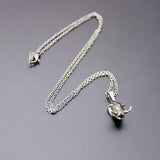 3D Funny Rhinoceros Stainless Steel Necklace Gothic Punk Jewelry