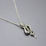 DIY 3D Wild Snake Stainless Steel Necklace Gothic Punk Jewelry
