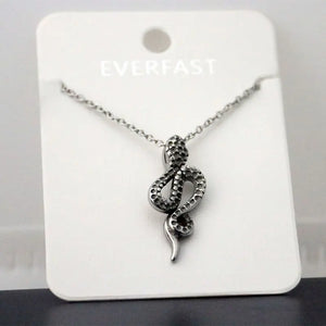 DIY 3D Wild Snake Stainless Steel Necklace Gothic Punk Jewelry