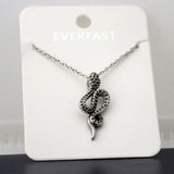 DIY 3D Wild Snake Stainless Steel Necklace Gothic Punk Jewelry