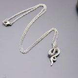DIY 3D Wild Snake Stainless Steel Necklace Gothic Punk Jewelry