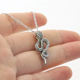 DIY 3D Wild Snake Stainless Steel Necklace Gothic Punk Jewelry