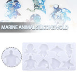 DIY Crystal Epoxy Resin Mold Silicone Marine Animal Keychain Earring Mould