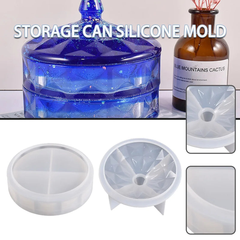 Diamond Shaped Storage Box Silicone Mold Epoxy Resin Craft Mould DIY Jewelry