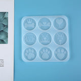 6 Cavity Pet Paw Print Silicone Mold for Resin Epoxy Craft