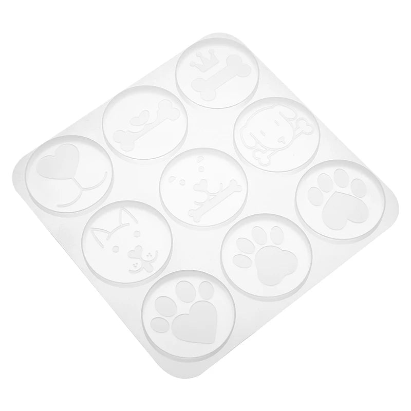 6 Cavity Pet Paw Print Silicone Mold for Resin Epoxy Craft