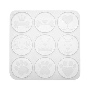 6 Cavity Pet Paw Print Silicone Mold for Resin Epoxy Craft
