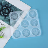 6 Cavity Pet Paw Print Silicone Mold for Resin Epoxy Craft