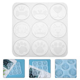 6 Cavity Pet Paw Print Silicone Mold for Resin Epoxy Craft