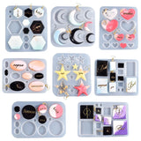 Earring Pendant Silicone Mold Star Heart Moon Epoxy Resin Molds DIY Charms