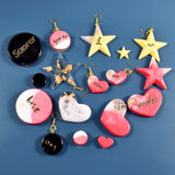 Earring Pendant Silicone Mold Star Heart Moon Epoxy Resin Molds DIY Charms