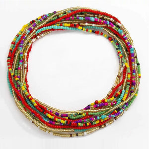 Elastic Waist Bead Chains Colorful Belly Beads African Bikini Jewelry Chains