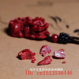 Cinnabar Jade Pixiu Pendant Necklace Hand-Carved Healing Luck Gift