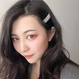 Princess Style Girl Letter Pearl Mini Hairpin Small Side Clip