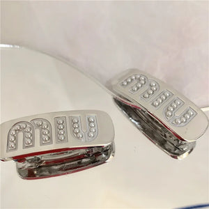 Princess Style Girl Letter Pearl Mini Hairpin Small Side Clip