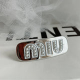 Princess Style Girl Letter Pearl Mini Hairpin Small Side Clip