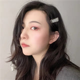 Princess Style Girl Letter Pearl Mini Hairpin Small Side Clip
