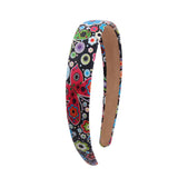 Flower Headbands Kids Women Hairbands Solid Ethnic Headpieces Halloween Easter